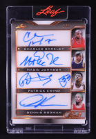 Charles Barkley / Magic Johnson / Patrick Ewing / Dennis Rodman 2025 Leaf Pearl Autographs Bronze #S4-1 #2/8 at PristineAuction.com
