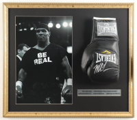 Mike Tyson Signed "Be Real" Custom Framed Everlast Boxing Glove Display with Photo (PSA & Tyson) at PristineAuction.com