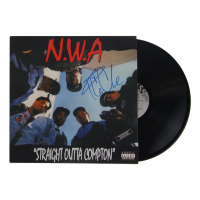 Ice Cube Signed "Straight Out Of Compton" Vinyl Record Album Cover With Record (PSA) at PristineAuction.com