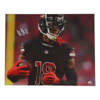 Marvin Harrison Jr. Signed Cardinals 16x20 Canvas (JSA) at PristineAuction.com
