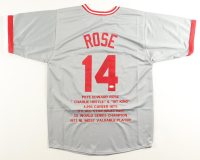 Pete Rose Signed Career Highlight Stat Jersey (JSA) at PristineAuction.com