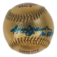 Reggie Jackson Signed Astros Logo Gold Baseball Inscribed "Mr. October" (JSA) at PristineAuction.com