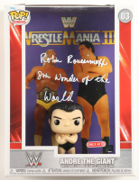 Robin Roussimoff Signed WWE Covers #03 Andre The Giant Funko Pop! Vinyl Figure Inscribed "8th Wonder of the World" (PSA) at PristineAuction.com
