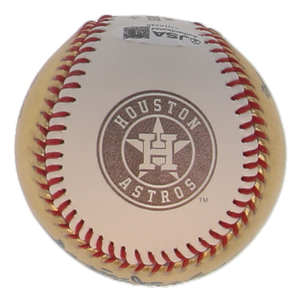 Reggie Jackson Signed 2022 World Series Logo Gold Baseball Inscribed "Mr. October" (JSA) at PristineAuction.com Reggie Jackson Signed 2022 World Series Logo Gold Baseball Inscribed "Mr. October" (JSA) at PristineAuction.com