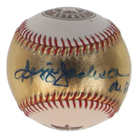 Reggie Jackson Signed 2022 World Series Logo Gold Baseball Inscribed "Mr. October" (JSA) at PristineAuction.com