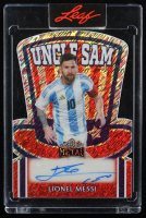 Lionel Messi 2025 Leaf Metal Uncle Sam Autographs Silver Diagonal Shimmer #USLM1 #1/1 at PristineAuction.com