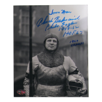Chuck Bednarik Signed Eagles 8x10 Metallic Print Photo with Multiple Inscriptions (PSA) at PristineAuction.com