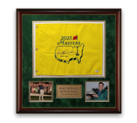 Rory McIlroy Signed 2025 Masters Custom Framed Pin Flag Inscribed "Grand Slam" (JSA) at PristineAuction.com