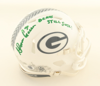 Ahman Green Signed Packers Salute To Service Alternate Speed Mini Helmet Inscribed "Bears Still Suck!" (JSA) at PristineAuction.com