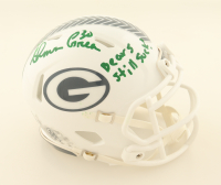 Ahman Green Signed Packers Salute To Service Alternate Speed Mini Helmet Inscribed "Bears Still Suck!" (JSA) at PristineAuction.com