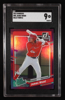 James Wood 2023 Donruss Holo Purple #80 RC (SGC 9) at PristineAuction.com