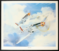 Chuck Yeager & CE Bud Anderson Dual Signed "Pair of Aces" Lithograph (AIV) WWII 357th FG Aces at PristineAuction.com