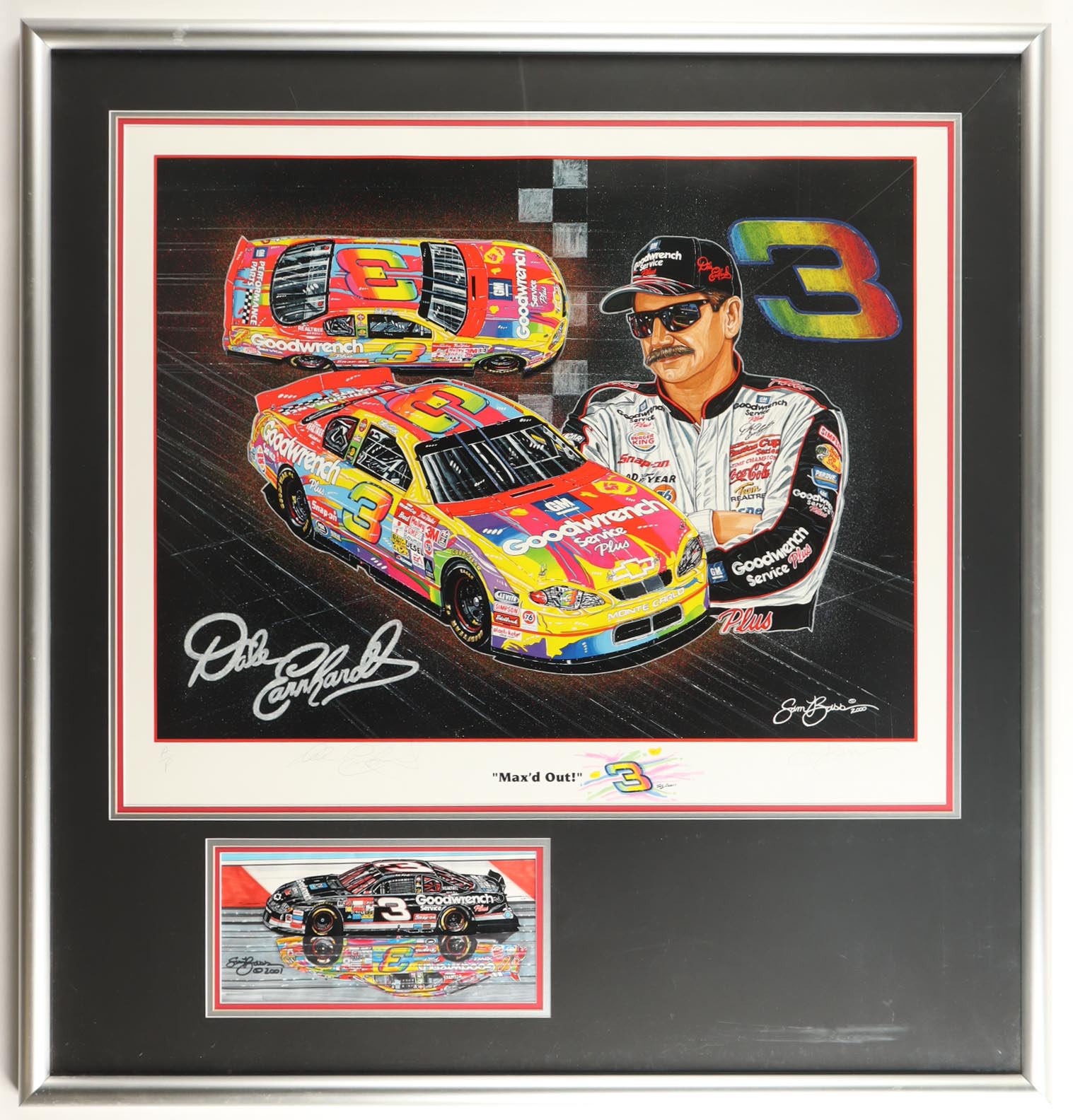 Dale Earnhardt Sr. Signed NASCAR "Max'd Out" Custom Framed Print Display (JSA) at PristineAuction.com Dale Earnhardt Sr. Signed NASCAR "Max'd Out" Custom Framed Print Display (JSA) at PristineAuction.com