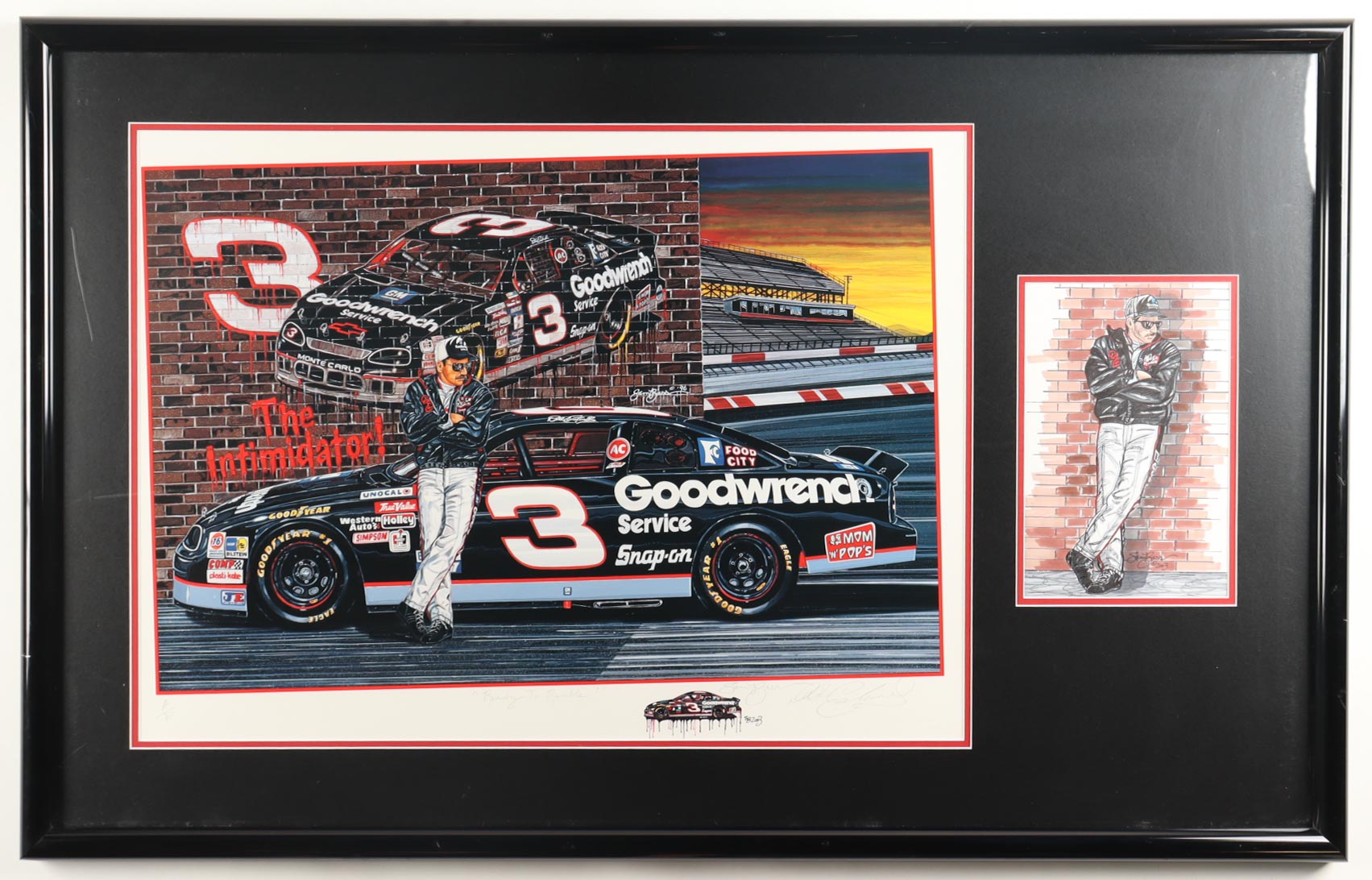 Dale Earnhardt Sr. Signed NASCAR "Ready to Rumble" Custom Framed Print Display (JSA) at PristineAuction.com Dale Earnhardt Sr. Signed NASCAR "Ready to Rumble" Custom Framed Print Display (JSA) at PristineAuction.com