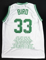 Larry Bird Signed Career Highlight Stat Jersey (Beckett & Bird) at PristineAuction.com