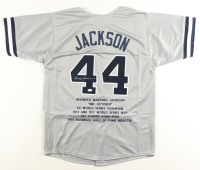 Reggie Jackson Signed Career Highlight Stat Jersey (JSA) at PristineAuction.com