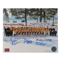 Patrice Bergeron, Brad Marchand & David Pastrnak Signed Bruins "The Perfection LIne" 8x10 Photo (Perfection Line & YSMS) at PristineAuction.com