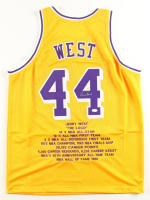 Jerry West Signed Career Highlight Stat Jersey (JSA) at PristineAuction.com