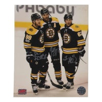 Patrice Bergeron, Brad Marchand & David Pastrnak Signed Bruins "The Perfection LIne" 8x10 Photo (Perfection Line & YSMS) at PristineAuction.com