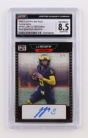 J.J. McCarthy 2023 Leaf Pro Set Pure Autographs Red Spectrum Sparkle #PSAJJM #1/1 RC (CGC 8.5 | Auto 10) at PristineAuction.com
