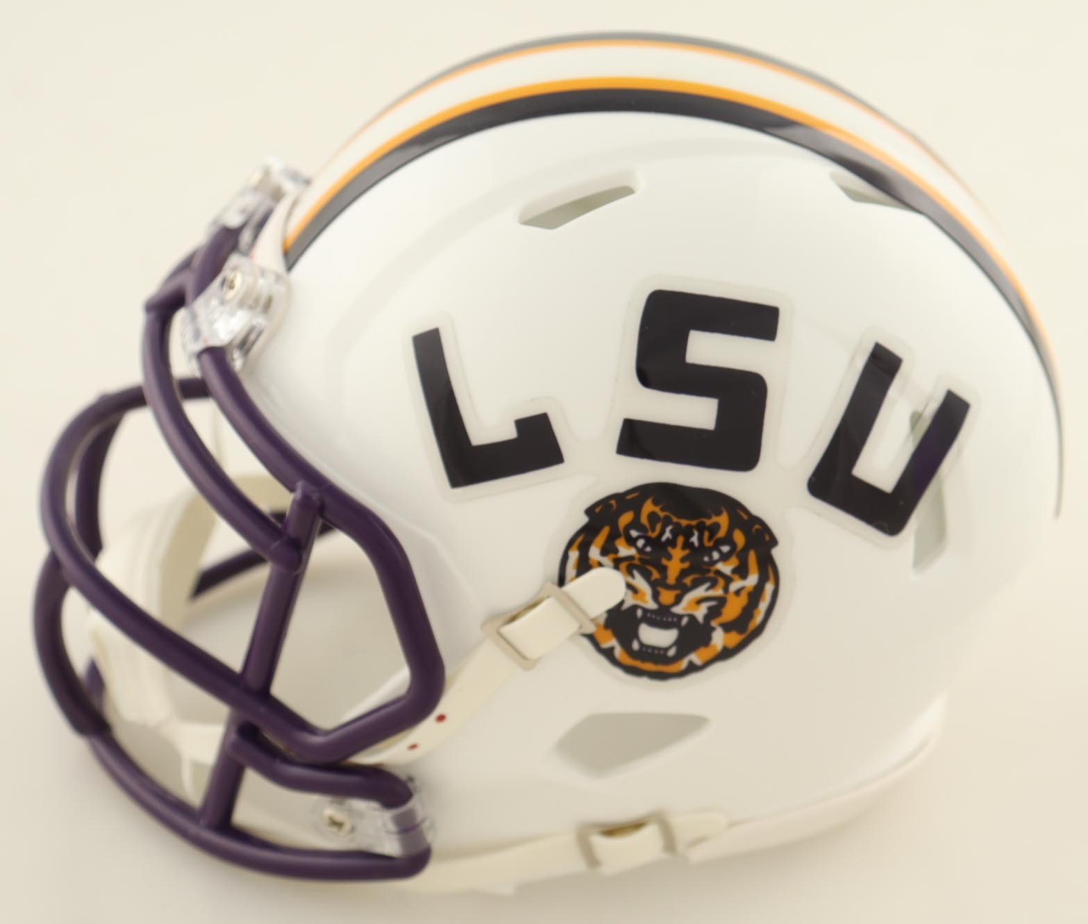 Garrett Nussmeier Signed LSU Tigers Speed Mini Helmet (Beckett) at PristineAuction.com Garrett Nussmeier Signed LSU Tigers Speed Mini Helmet (Beckett) at PristineAuction.com