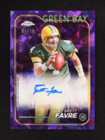 Brett Favre 2024 Topps Chrome Sapphire Autographs Purple #BABFA #04/10 at PristineAuction.com
