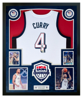 Stephen Curry Signed Team USA Custom Framed Nike Authentic Jersey (Beckett) at PristineAuction.com