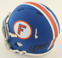 Caleb Banks Signed Florida Gators Throwback Blue Speed Mini Helmet (Beckett) at PristineAuction.com