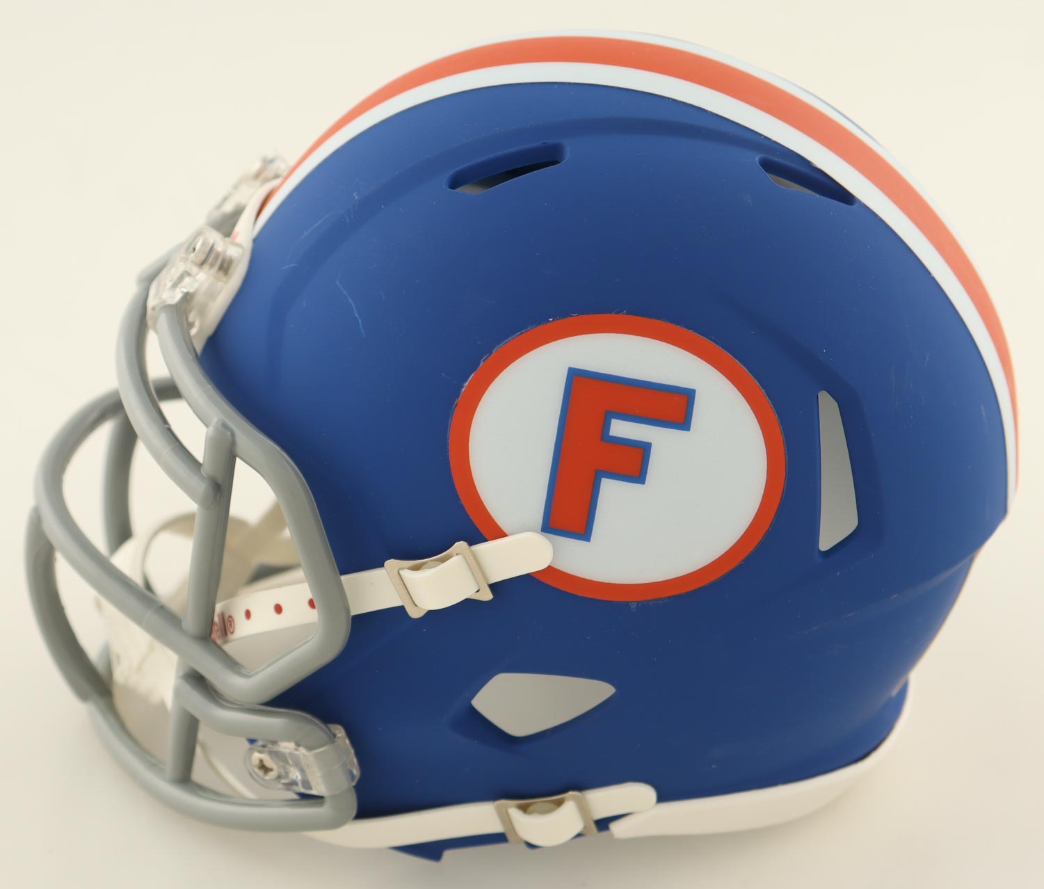 Caleb Banks Signed Florida Gators Throwback Blue Speed Mini Helmet (Beckett) at PristineAuction.com Caleb Banks Signed Florida Gators Throwback Blue Speed Mini Helmet (Beckett) at PristineAuction.com