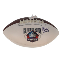 Kevin Greene Signed Hall of Fame Logo White Panel Football Inscribed "HOF-16" (JSA) at PristineAuction.com