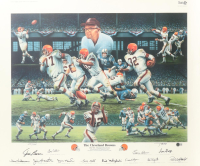 Browns LE "1964 NFL Championship Game" 27x32.5 Lithograph Signed By (12) with Jim Brown, Gene Hickerson, Leroy Kelly, Lou Groza (Beckett) at PristineAuction.com
