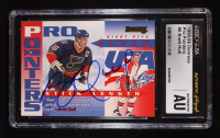 Brett Hull Signed 1995-96 Donruss Pro Pointers #6 (CGC) at PristineAuction.com