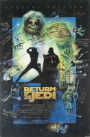"Star Wars: Return of the Jedi" 26x40 Movie Poster Cast-Signed By (22) With Carrie Fisher, Mark Hamill, Harrison Ford, James Earl Jones (Beckett) at PristineAuction.com