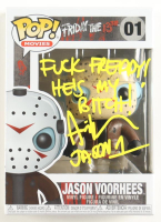 Ari Lehman Signed "Friday the 13th" #01 Jason Voorhees Funko Pop! Vinyl Figure Inscribed "F*** Freddy! He's My B****!" & "Jason 1" (JSA) at PristineAuction.com