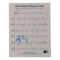 Austin Butler Signed "Can't Help Falling in Love" 8.5x11 Music Sheet (Beckett) at PristineAuction.com
