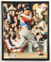 Stan Musial Signed Cardinals Custom Framed Photo Display (JSA) at PristineAuction.com
