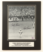 Bobby Thomson & Ralph Branca Signed Custom Matted Photo Display (Stacks of Plaques) at PristineAuction.com