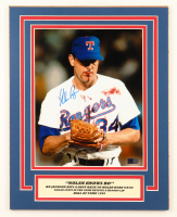 Nolan Ryan Signed Rangers Custom Matted Photo Display (AIV) at PristineAuction.com