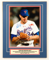 Nolan Ryan Signed Rangers Custom Matted Photo Display (AIV) at PristineAuction.com