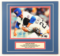 Nolan Ryan Signed Rangers Custom Matted Photo Display (AIV) at PristineAuction.com