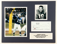 Johnny Unitas Signed Colts Custom Matted Check Display (Stacks of Plaques) at PristineAuction.com