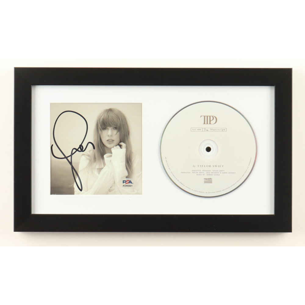 Taylor Swift Signed "The Tortured Poets Department" Custom Framed CD Insert Display (PSA) at PristineAuction.com