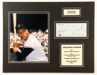 Orlando Cepeda Signed Giants Custom Matted Check Display (Stacks of Plaques) at PristineAuction.com