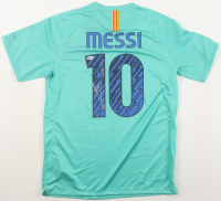 Lionel Messi Signed FC Barcelona Nike Authentic Jersey Inscribed "Leo" (Beckett) at PristineAuction.com