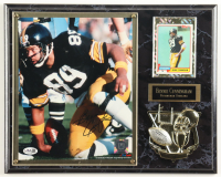 Bennie Cunningham Signed Steelers Photo Plaque With 1981 Topps Trading Card (JSA) at PristineAuction.com