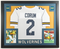 Blake Corum Signed Custom Framed Jersey Display (Beckett) at PristineAuction.com
