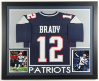 Tom Brady Custom Framed Jersey Display with Photos at PristineAuction.com