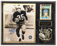 Bullet Bill Dudley Signed Steelers Photo & 1990 Swell Trading Card Plaque Display Inscribed "HOF 66" (JSA) at PristineAuction.com