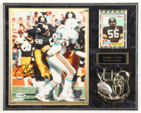 Robin Cole Signed Steelers Photo Plaque With 1981 Topps Trading Card (JSA) at PristineAuction.com