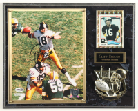 Cliff Stoudt Signed Steelers Photo Plaque With 1982 Topps Trading Card (JSA) at PristineAuction.com